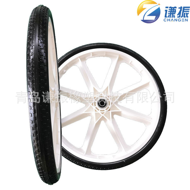 20寸塑料花园车轮子20x2.125PU发泡轮胎双轮手推车专用