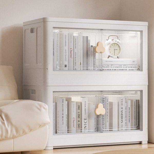 儿童书柜防尘书本收纳柜子家用免安装书架落地置物架简易折叠书箱,住宅家具,儿童书柜,淘宝优惠券,粉丝福利购,淘宝优惠卷