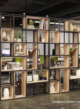 铁艺隔置物架工业风装饰客厅餐厅断木实格架网红33322办子公室书