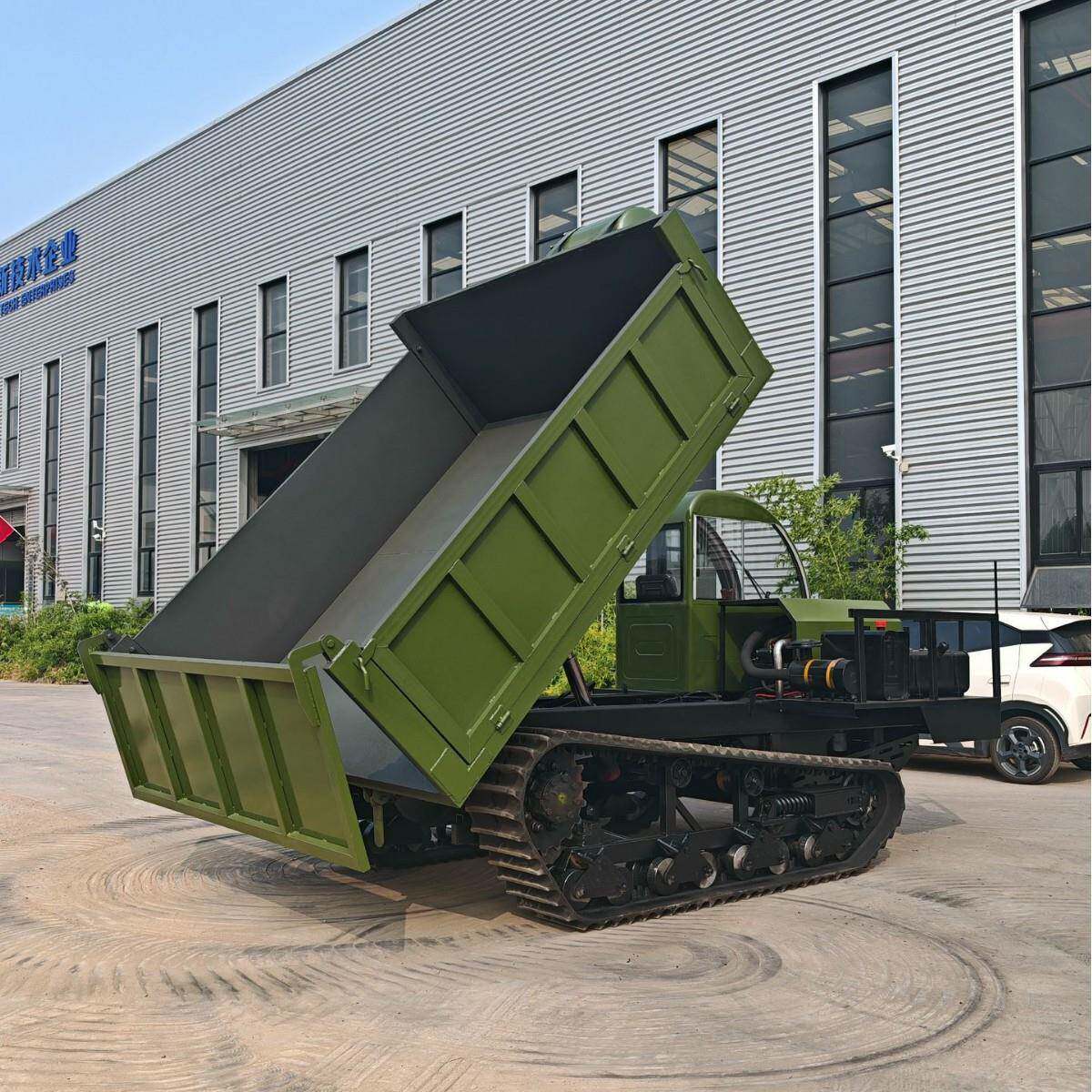 浮动8实心轮履带式运车输耐397用吨抗造柴油自卸车