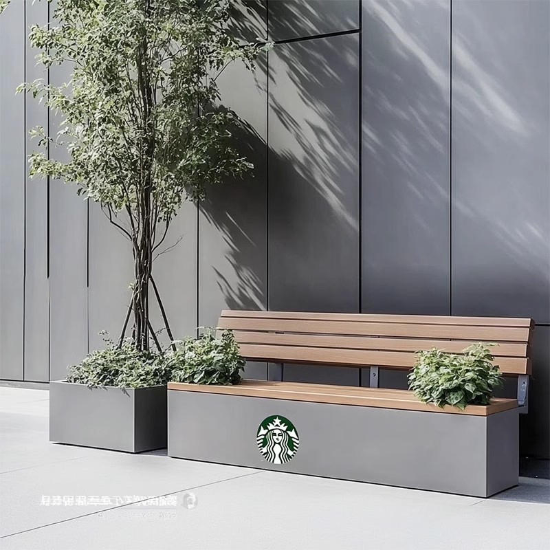 户外景观花箱座椅组合公园商业街