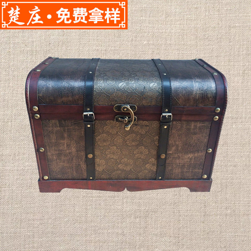 复古大木箱 厂家 创意仿古木箱 茶几箱 可装锁 收纳箱 橱窗陈列箱
