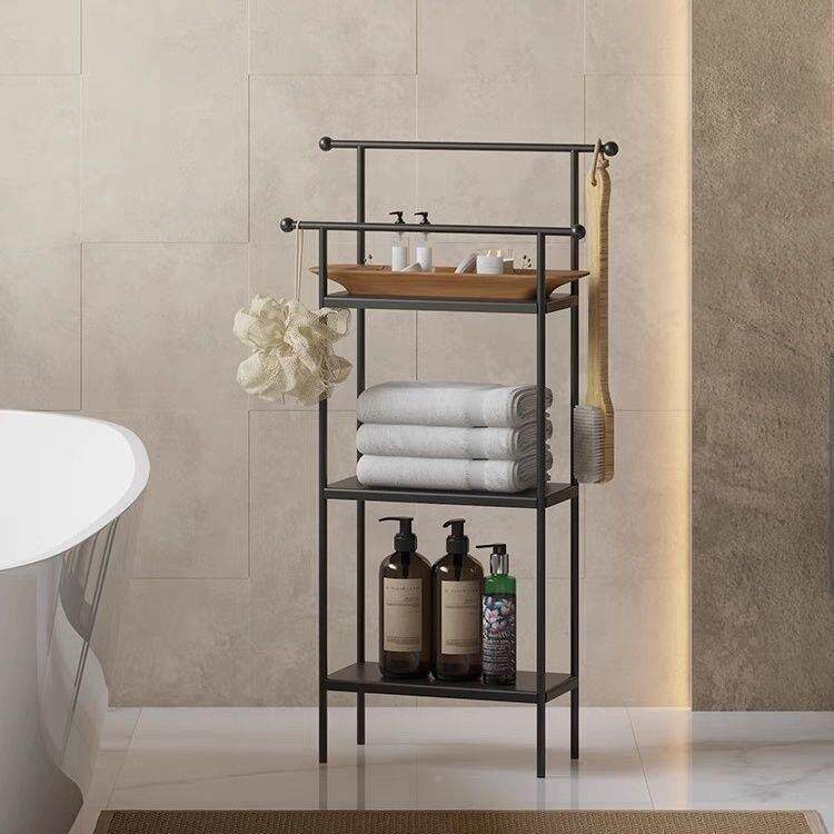 轻免奢打孔间落地多层毛巾KUC架家浴用室置物架卫生收纳储物架