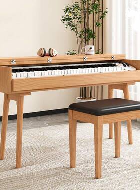 i实木琴桌书桌式电i钢NNH琴收纳桌子电子琴全翻盖md键盘作台编工
