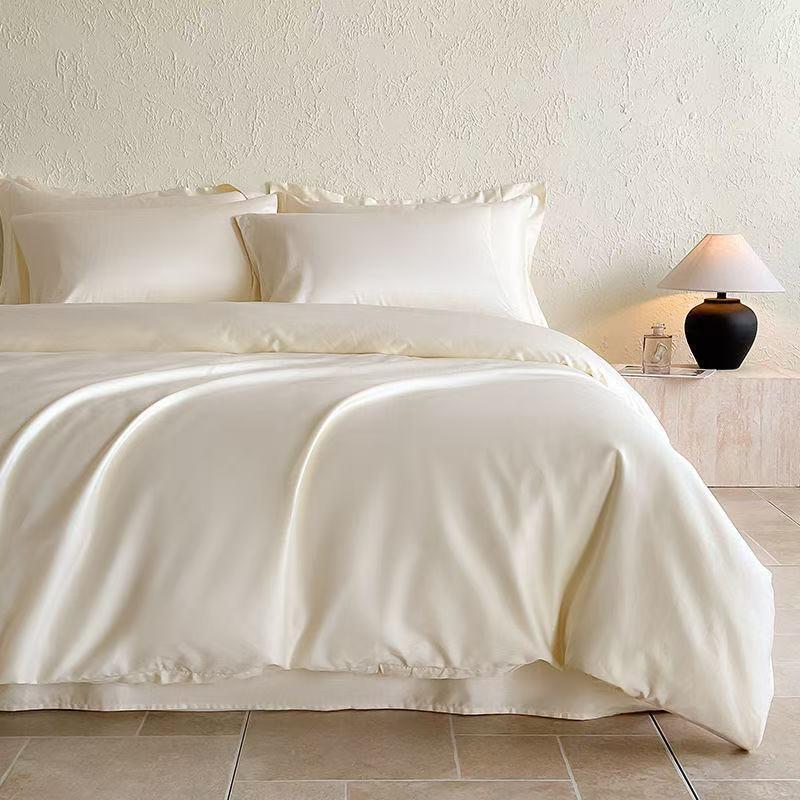 A类100支贡缎长绒棉床四件套纯用棉被套被NHY品罩全棉单高档床上