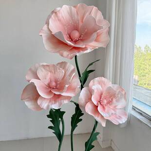 美人大型商HFM纸艺装饰橱窗虞美辰活动布置户外专用网红背景道场