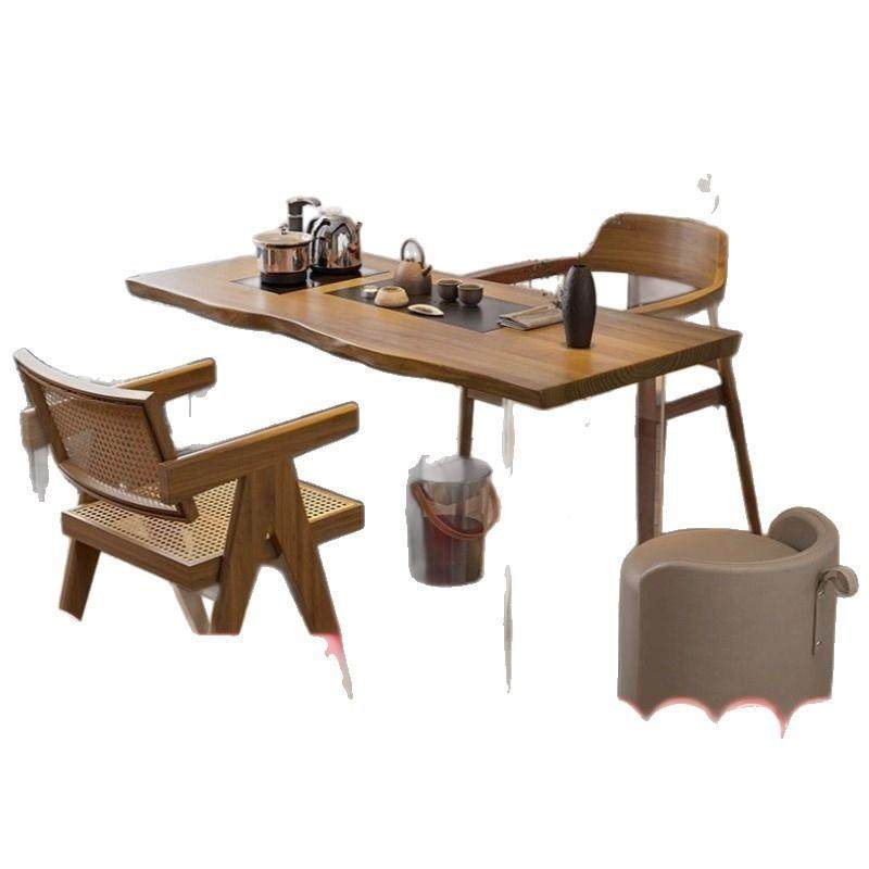 现代约松木桌·桌面·茶物可煮茶·储·5440简RWB茶室装修