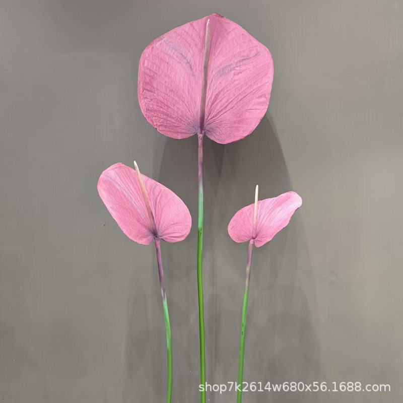 纸花仿真植物花卉红掌红烛节日花艺美陈商场装饰景观布景道具花束