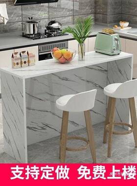 家WNY用吧台奢现代约客厅断隔靠墙高脚桌长条桌轻餐桌厨房沙发桌