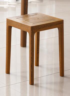 W8鸡翅木四凳方高凳可叠放家用客凳厅中式餐实木化妆矮简约SWR板