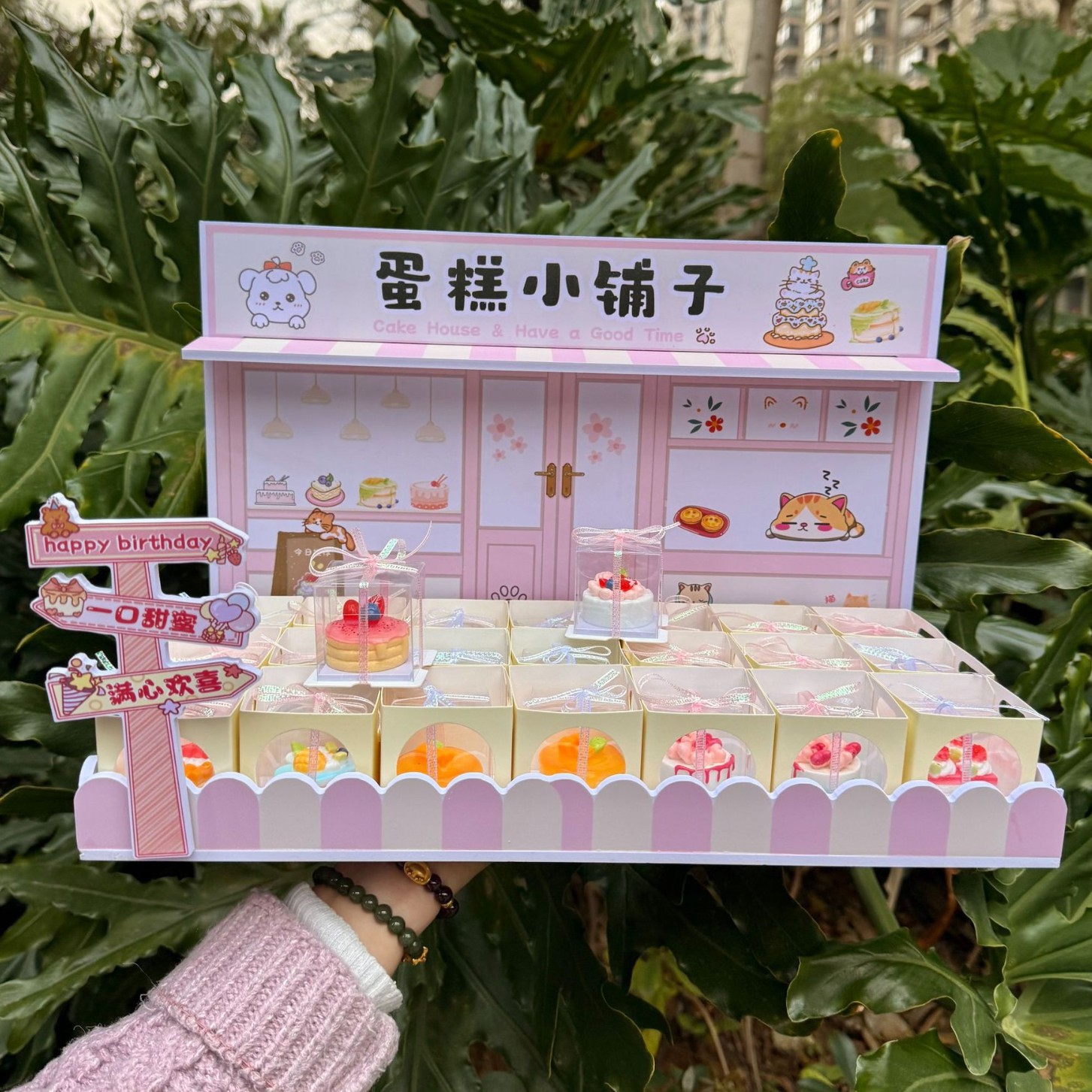 网红仿真迷你食玩超市面包店蛋糕小铺娃娃屋小摆件儿童过家家玩具