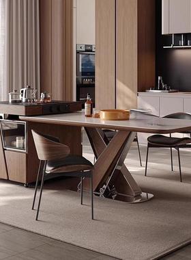 实木岛台餐桌一体家用放现代简约开式厨RFC房能中多功复古风岛台