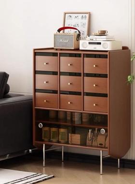 木斗柜复古书收纳餐边柜餐靠墙柜卧NIL室实储置物架物柜客厅中古
