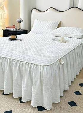 R5四季夹款MAV裙式床X罩单件纯色加厚棉防尘床单保护三套件套防滑