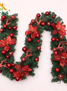 2.7加密圣藤诞场条套MRU餐商酒店墙面布置门挂圣诞米节装饰品