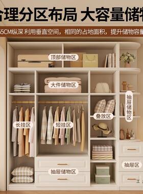 木衣柜室家用儿实大衣柜简易出租房奶油风童新款客GNZ厅柜卧子挂