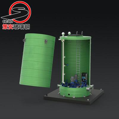 智农村一体预地制化玻钢泵站RJD玻璃钢埋一璃体化能污水提升泵站