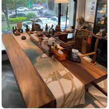 书桌YQM胡台桃新木家用去客厅化茶桌实原木高端茶木办公室大板桌