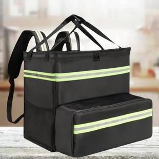 工厂现货双披萨外卖包UBP便携卖箱大容量厚外保温包de肩liveryb加