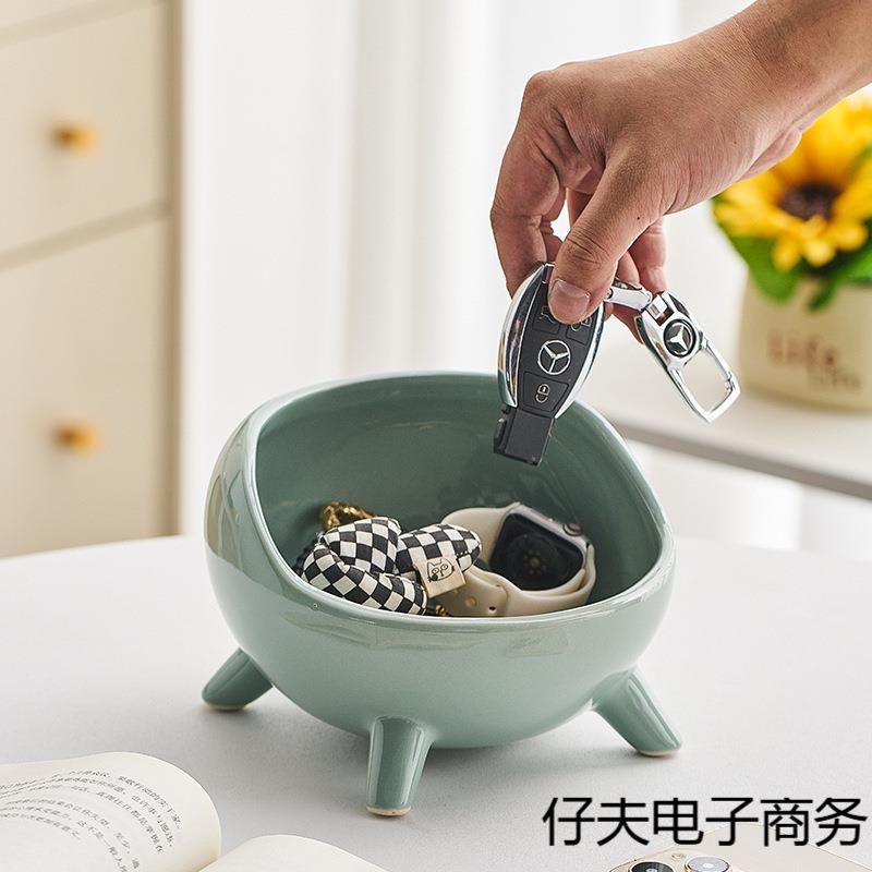 户入进玄关门钥匙钥收纳摆件家居装饰品客厅创意仔夫#948放匙收纳