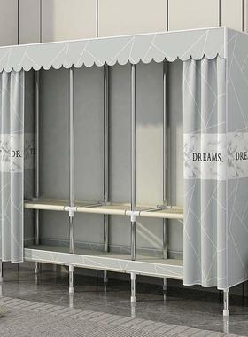 挂衣区衣柜简易衣柜家用卧室特组装全钢架纳多HTL衣橱加厚布收衣