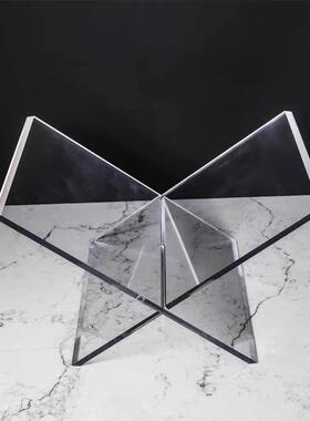 现简大约理石代亚克力书架书档书楼报EYF夹摆件杂志架售处软装饰