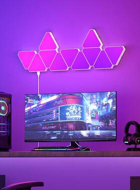 智能奇光彩19726音乐律氛围壁灯桌面电竞房装饰动三角形板氛围幻