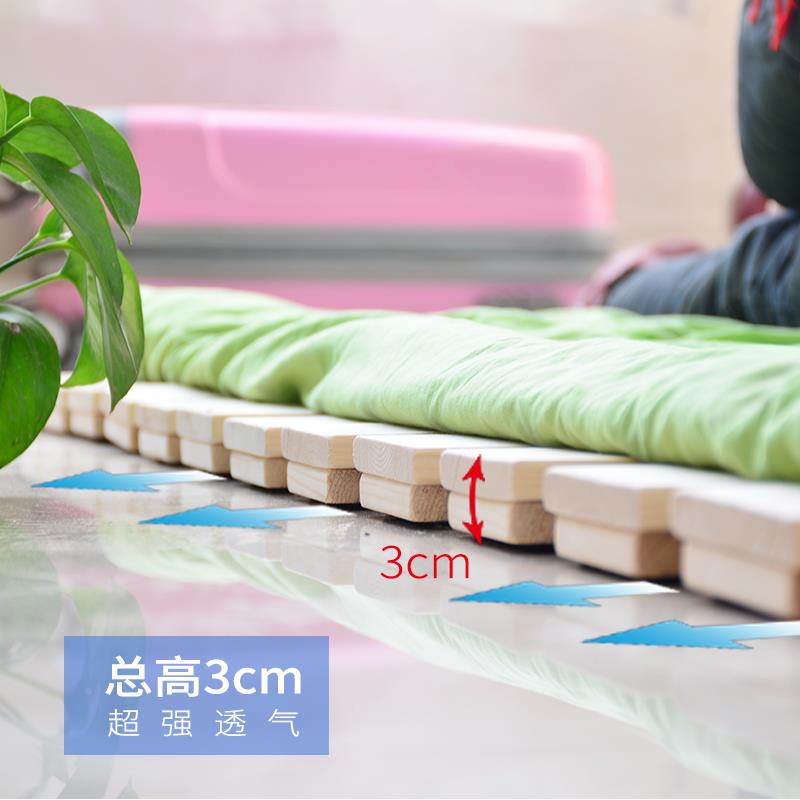 防潮排骨架实松榻榻透气折叠硬床板简易木床木垫架子RRH..米米工