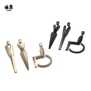 创男女厕所标识牌子金属个性造型卫尚生间10040403示指牌简意约轻