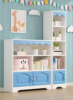 儿童架书柜书落地简约代学生家白色LMN置物架客厅简现易收用纳经