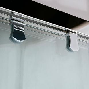 直销字34不锈淋浴钢门卫生间钢化玻璃两固0两10活一隔断门D50B