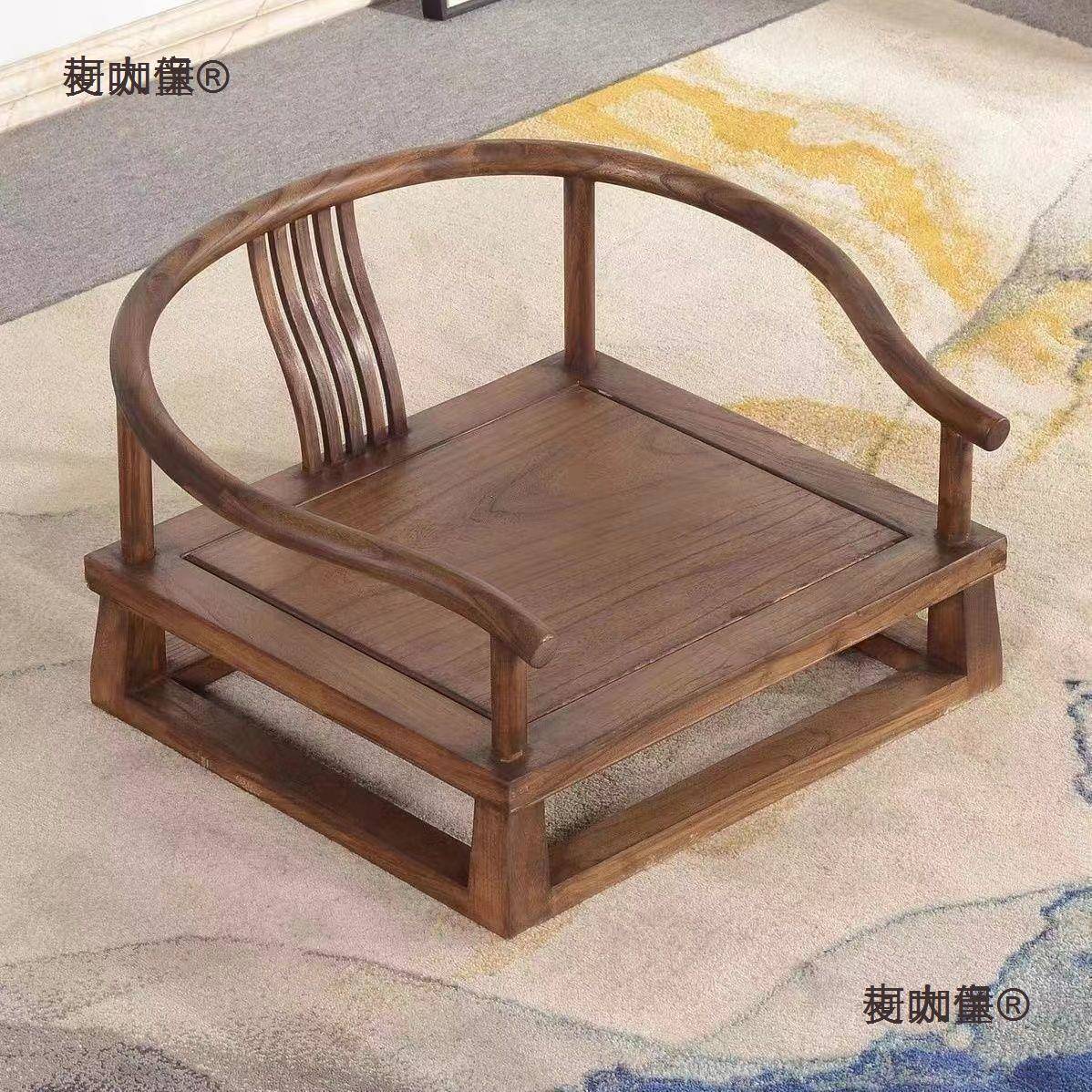 打坐禅修椅椅中榻榻米圈椅组新合日式单人矮DQF椅茶室式休闲麦麦