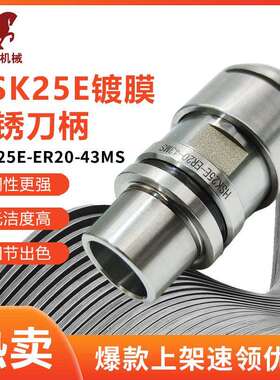 HSK25E刀柄精雕刀柄HSK25E-ER20-43MS高精度刀柄