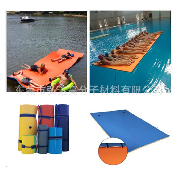水上娱乐防浮水浮毯漂浮垫彩色XPE泳池浮床板海上漂浮毯水上用品