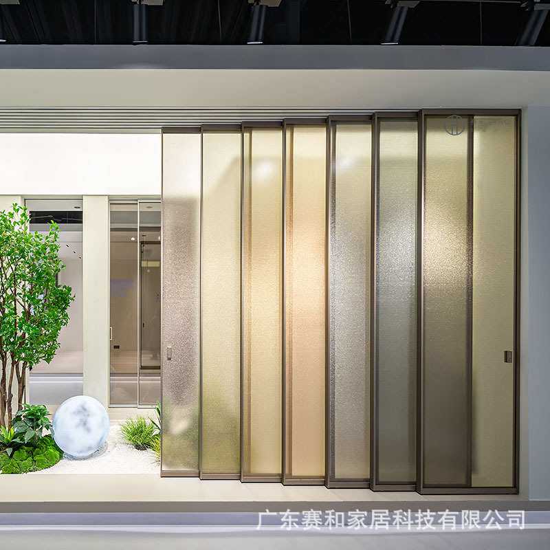 厂家定制铝合金吊趟门茶室三联动推拉门会客厅酒店套房玻璃平移门
