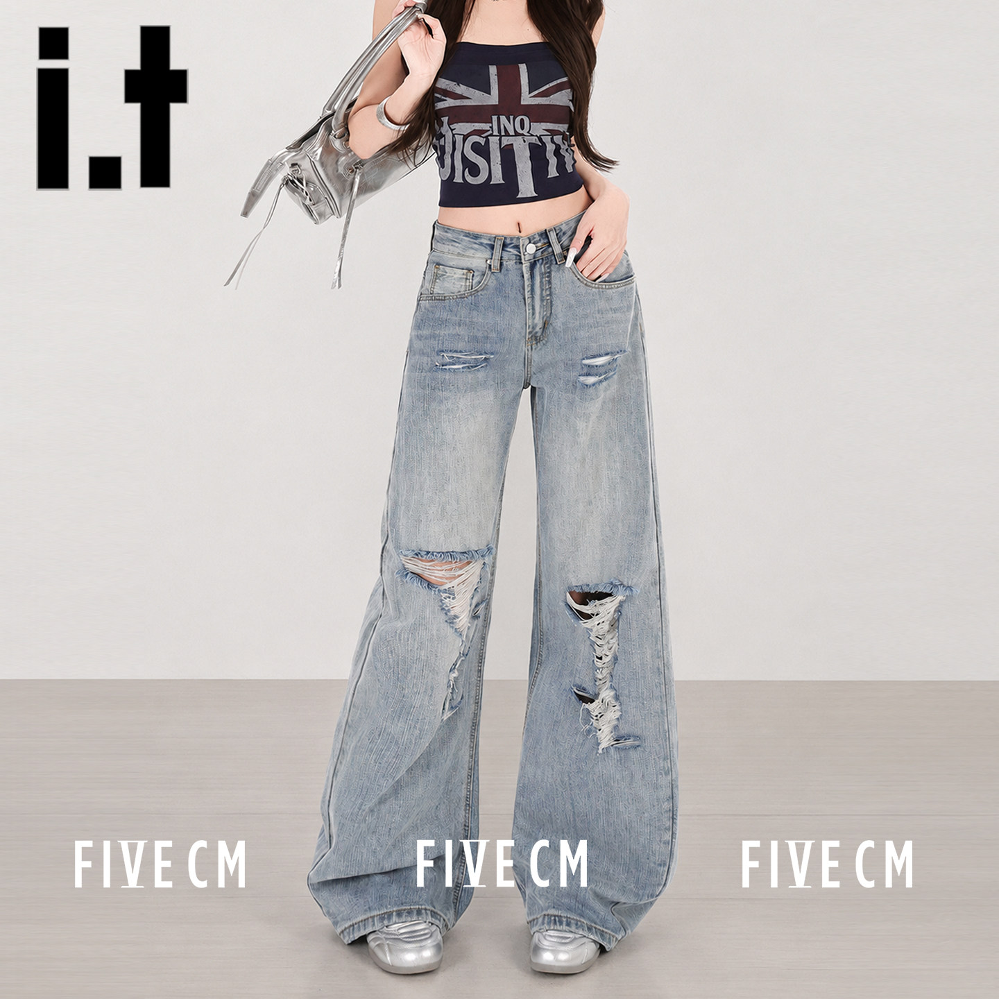 it5cm秋季美式牛仔裤女