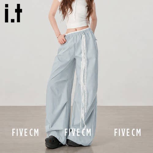 it5cm韩系工装风伞兵裤女