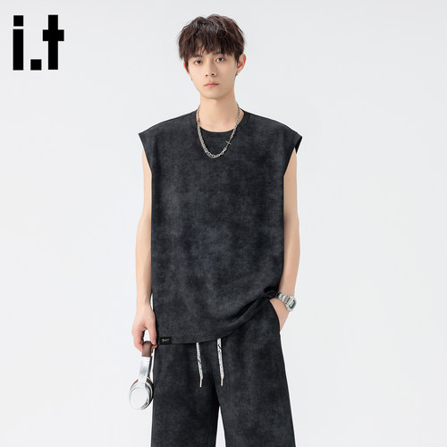 it：fivecm夏季美式扎染运动套装