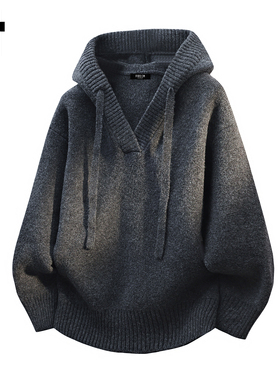 it :5cm/FIVECM秋季宽松连帽毛衣男士2025秋季新款百搭氛围感上衣