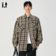 格子衬衫 男款 春季 it：fivecm美式 潮牌宽松休闲百搭长袖 衬衣上衣男