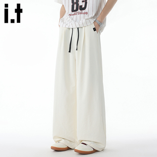 it:fivecm日系速干裤子男夏季薄款直筒宽松阔腿山本裤垂感休闲裤