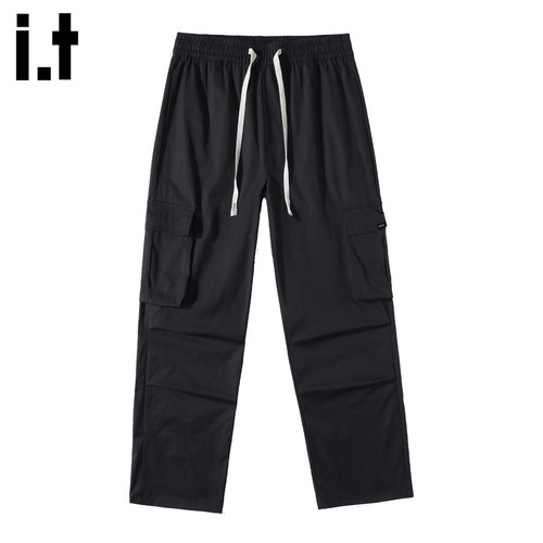 it：fivecm直筒褶皱运动休闲裤男