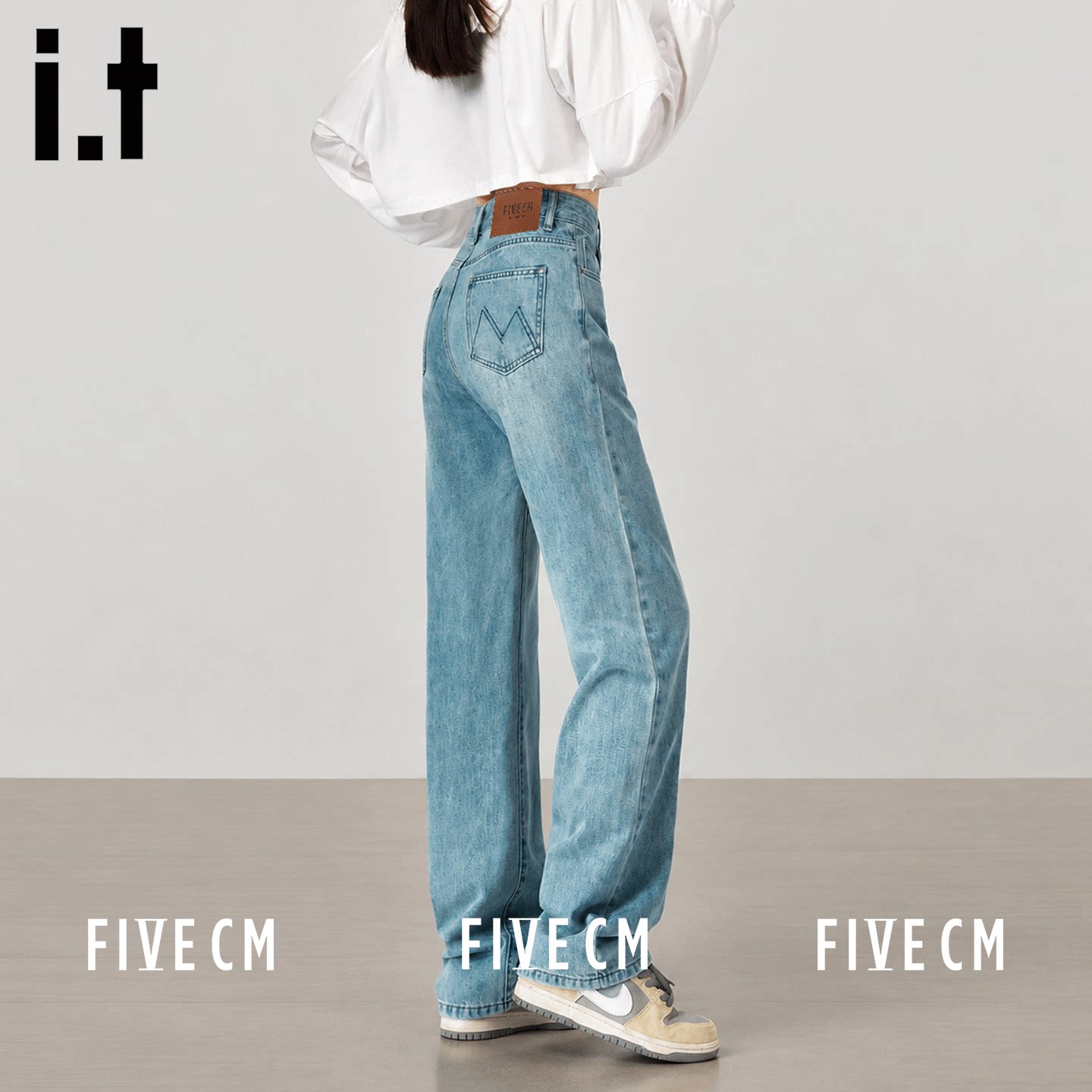 it5cm翡翠绿水洗牛仔裤女图片