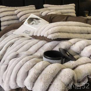 兔子天鹅温绒床四件套高端双面天 加厚天和暖 正品 采购产品冬季