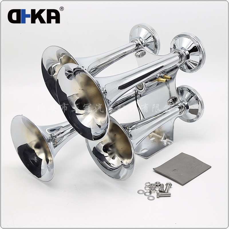 DHKA亚冠-AS096现货 大四管气喇叭 12V/24V 卡车货车轮船用 145dB