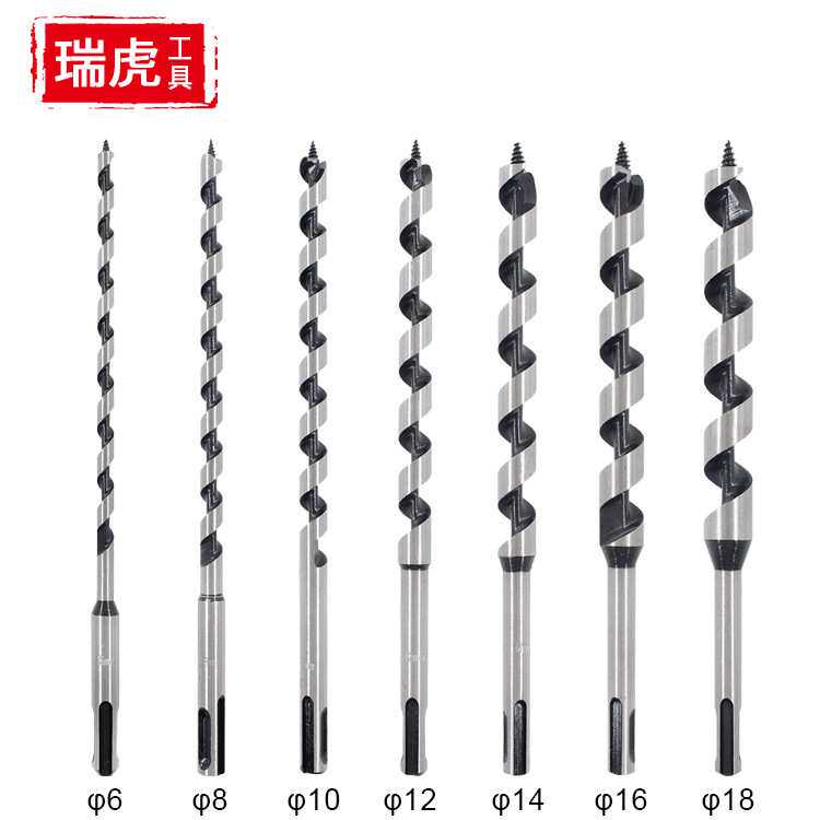 加长木工支罗钻头套装六角柄麻花木头开孔器木材门锁扩孔打眼工具