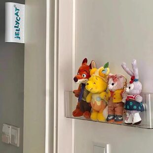 ins亚克力娃娃展示架墙上置物架高级感免打孔摆件手办玩偶收纳架