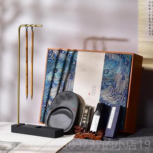 高档房四宝套装礼品笔纸砚成人文墨毛笔礼盒套装学成人书法国画初