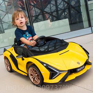 高档兰基尼童电动车四轮男小孩玩具儿汽车女博可坐人宝宝遥控网红
