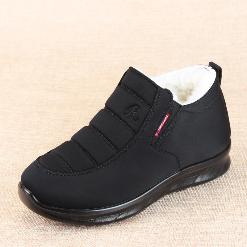 高档老人底冬季老北布鞋男棉加绒加厚保暖中京老鞋年软防滑老头爸